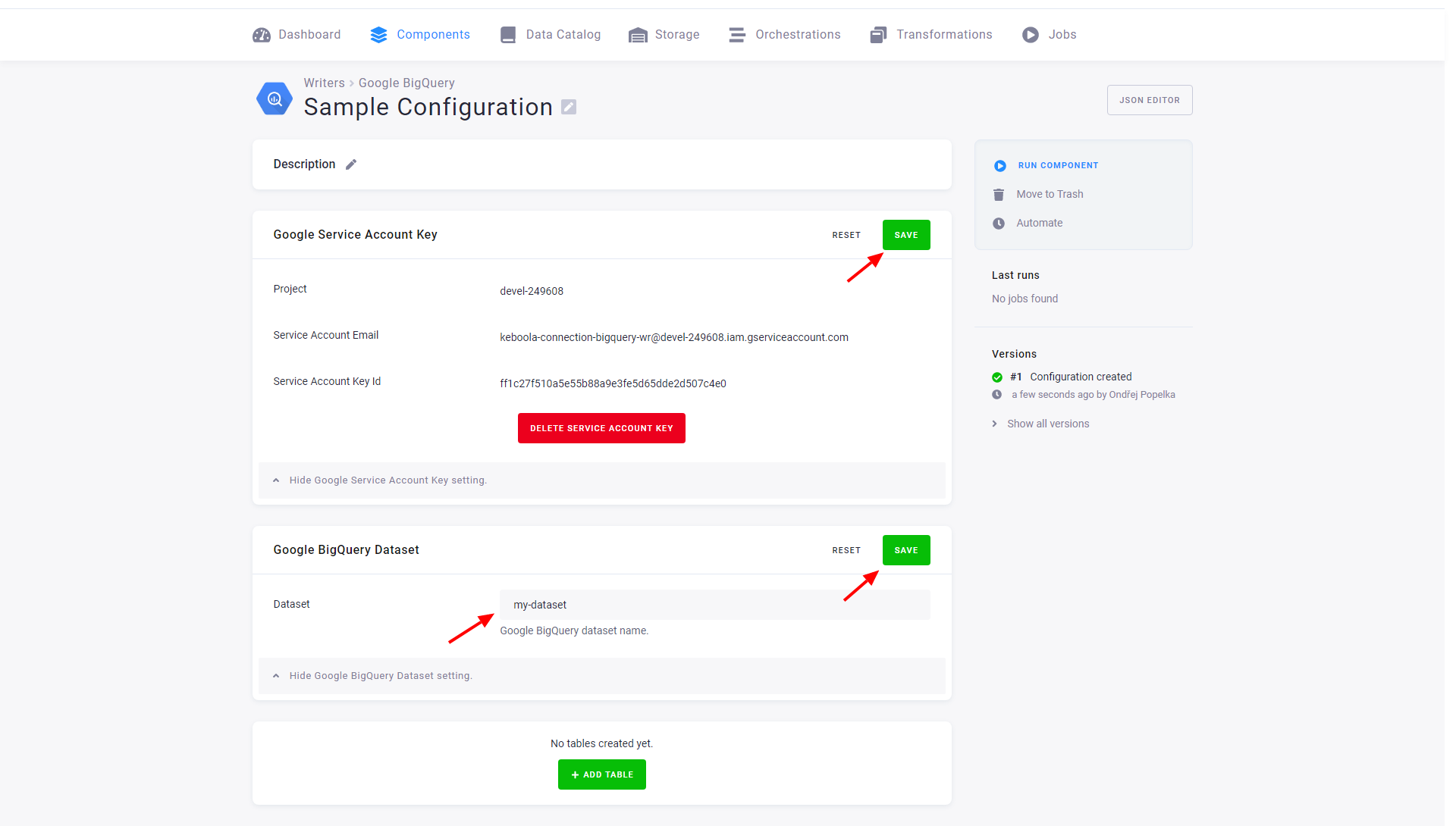 Screenshot - BigQuery Dataset