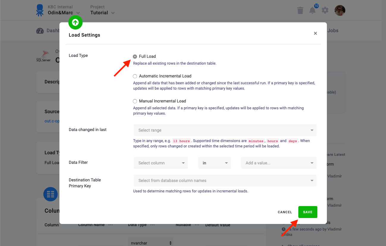 Screenshot - Table Options